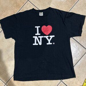 Black I Love New York T-Shirt Size XL